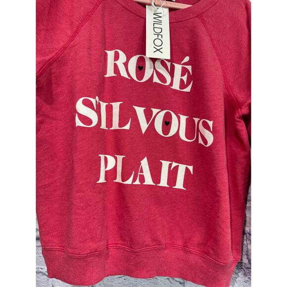 WILDFOX "Rose Sil Vous Plait" Jumper Pullover Small NWT* - Picture 5 of 6
